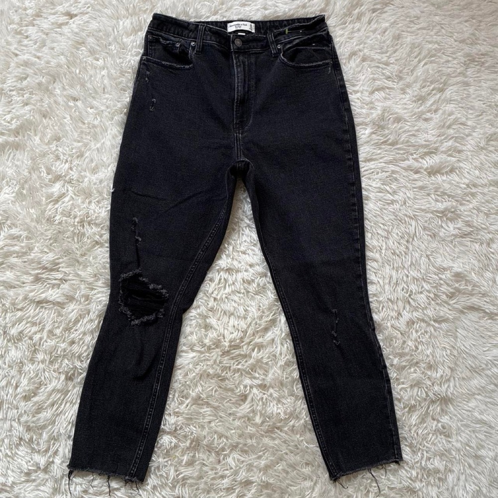 Abercrombie & Fitch black the skinny high rise curve love jeans size 30